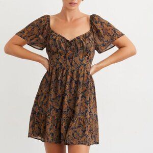 Eliza Smocked Mini Flare Dress